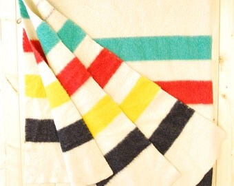 Vintage 1929/1930 HUDSON'S BAY BLANKET / Made In England / Retro Collectable Rare