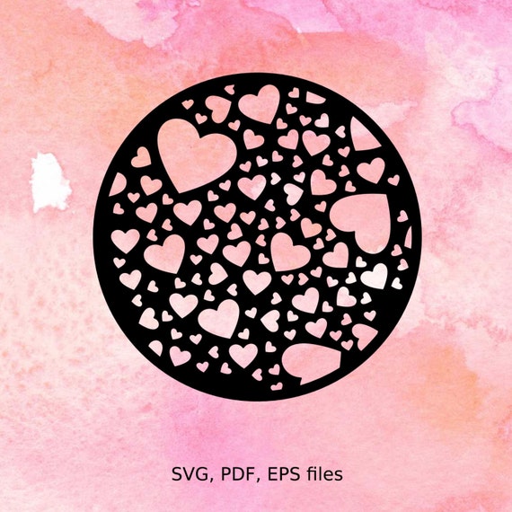 Download Valentine Heart Circle SVG Heart Monogram Frame svg pdf eps