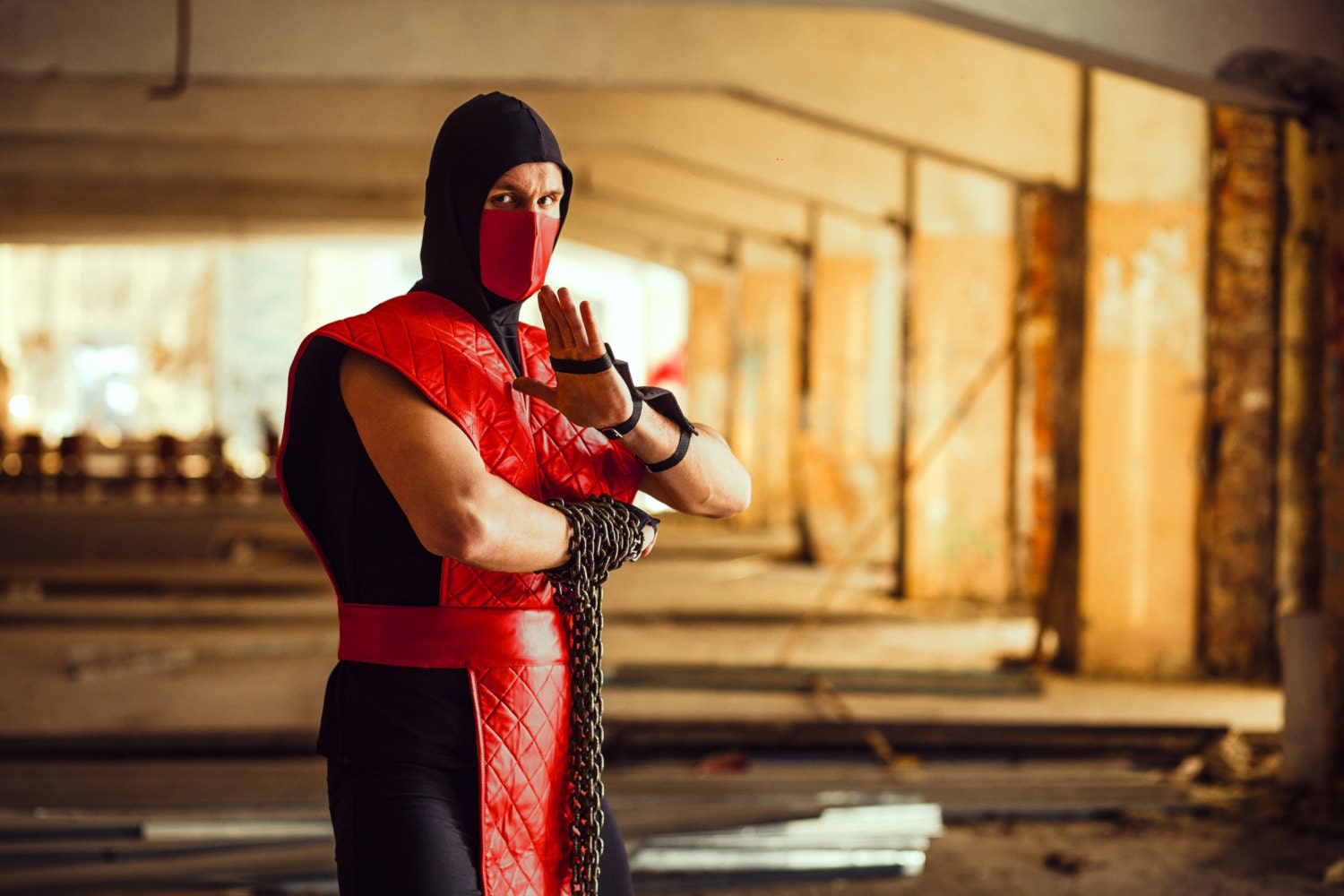 Ermac ninja cosplay costume from Mortal kombat video game