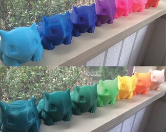 FLASH SALE!!! Medium Bulbasaur Planter! 70+ Color Options! Realistic Pokemon 3D Printed Garden Flower, Herb, Succulent, Cactus Planter Pot