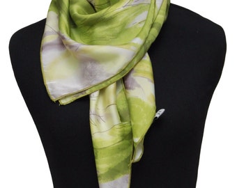 Foulard/Carré/Schal★GSWA ★En soie 100%-43g -Hand rolled★Silk SCARF