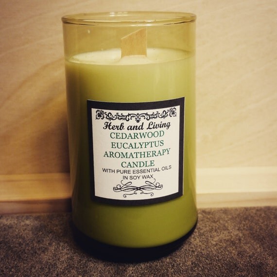 Soy Candle Essential Oil Candle Aromatherapy by HerbandLiving