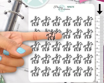 Clear Horse Stickers Riding Stickers Horses Stickers Planner Stickers Erin Condren Functional Stickers Daily Chore Stickers NR678