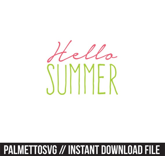 Download hello summer svg dxf file instant download silhouette cameo