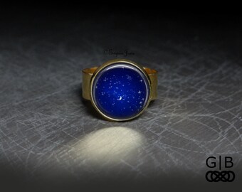 Royal Blue Ring Twinkle Sky Ring - Twinkle Jewelry Adjustable Ring - Royal Blue Jewelry Ring - Royal Blue Ring Jewelry - Twinkle Sky Ring