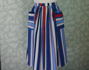 Summer stripy pocket skirt 30"~ 31"