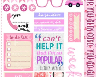 Mean Girls Planner Stickers Set for Erin Condren Vertical and more! (#20)