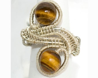 Tigers Eye Ring, tigers eye jewellery, tigers eye jewelry, silver ring, silver tigers eye ring, size k ring, statement ring, christmas