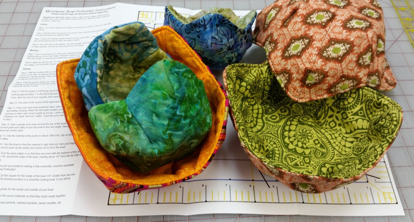 Microwave Potholder Bowl Pattern Template