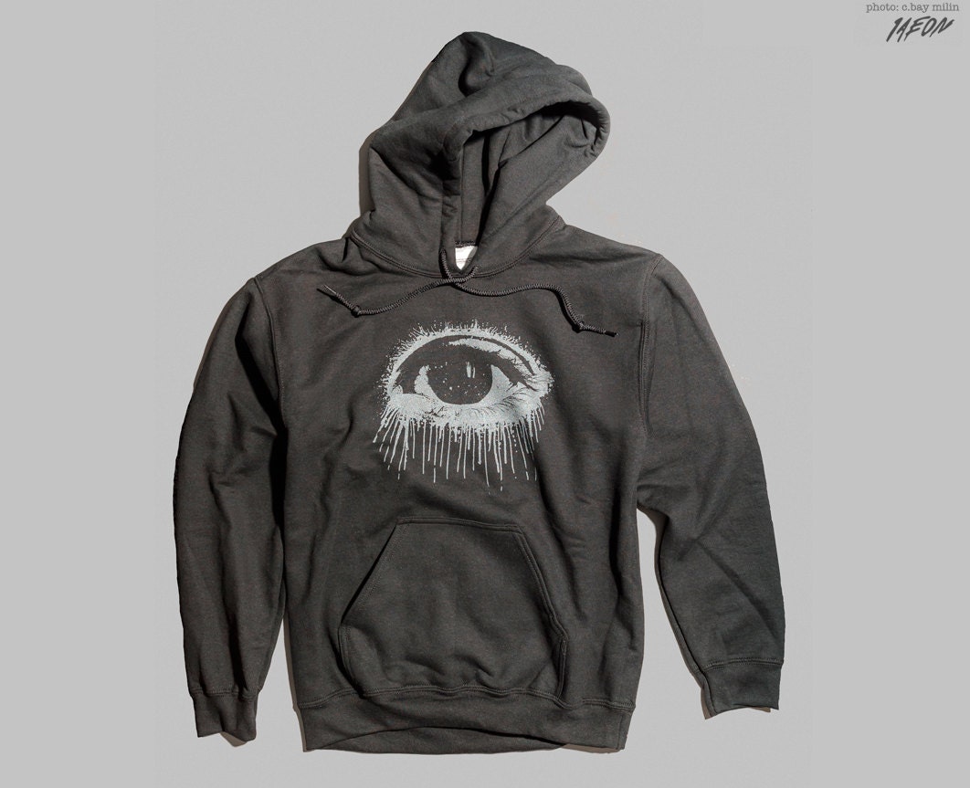 Eye hoodie black hoodie mens hoodie occult clothing black