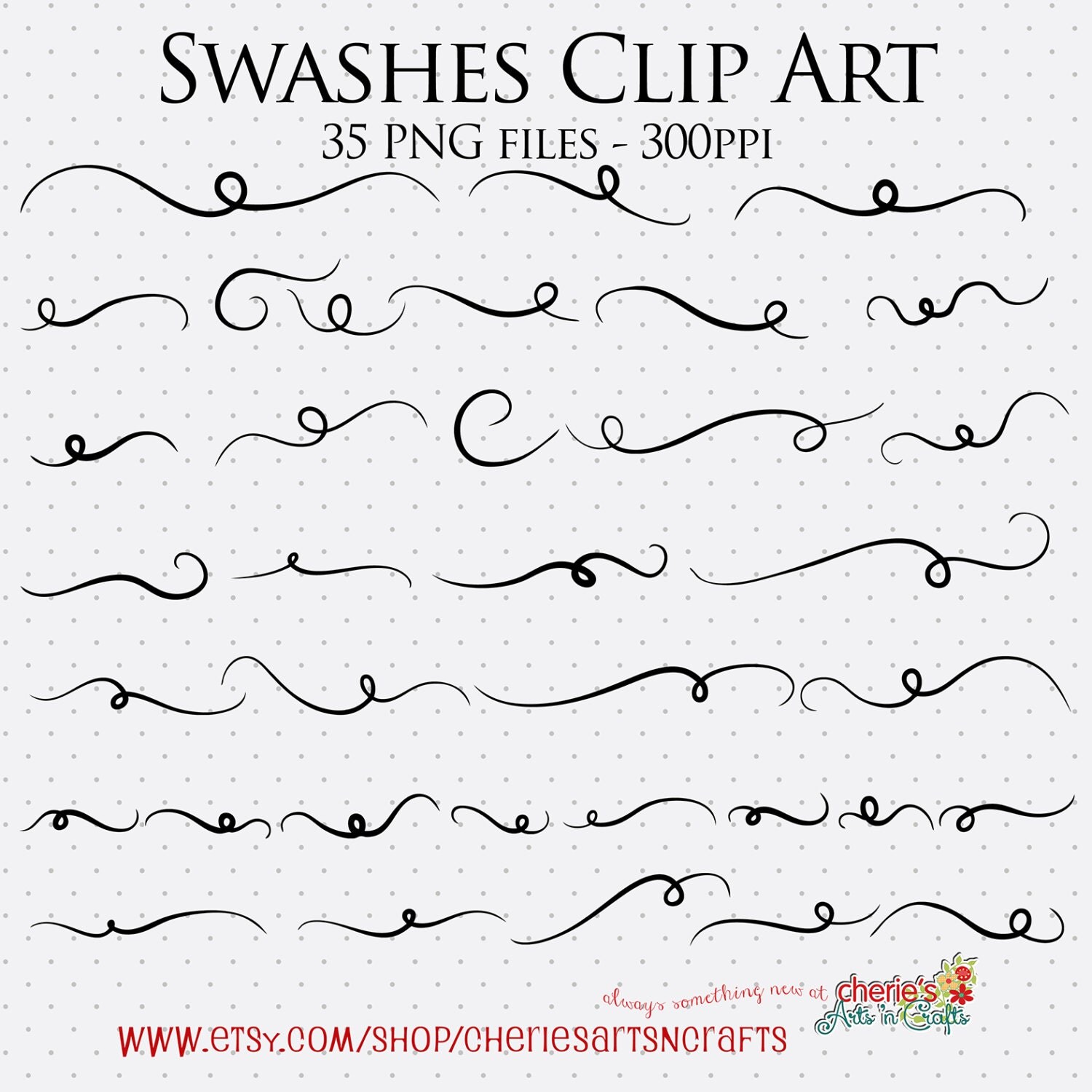 Swashes Clip Art Decorative Swashes Graphics Font Swashes