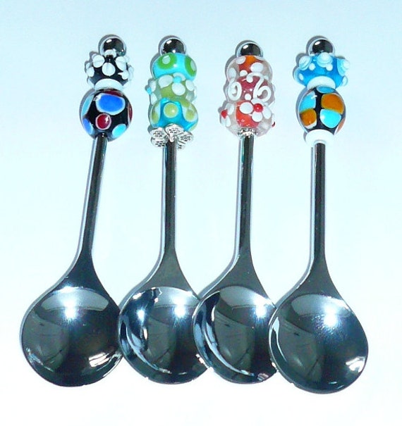 Jelly Spoons Tea Spoons Sugar Spoons Beaded Spoons