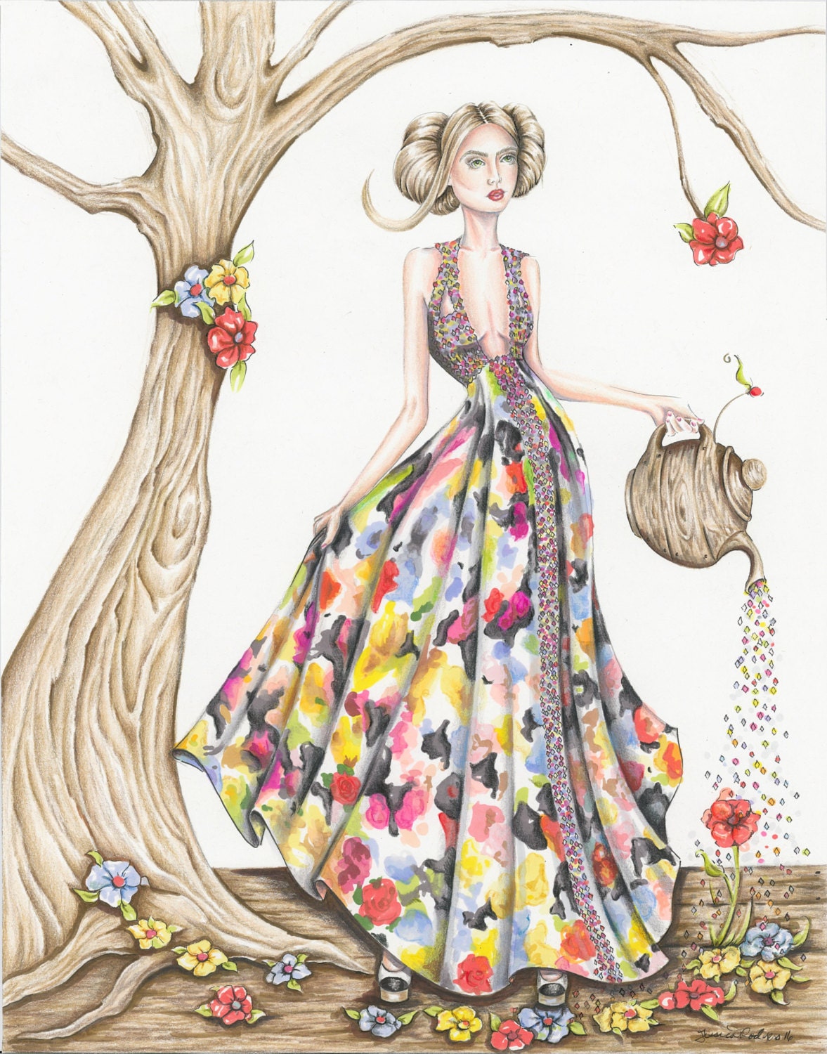 fashion illustration description fashion illustration print of a chanel gown print of fashion illustration description fashion illustration print of a chanel gown print of
