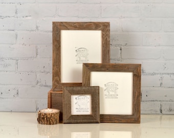 Rustic Natural Reclaimed Cedar Wood Picture Frame - Choose Your small Size: 3x3, 2x6, 3.5x5, 4x4, 4x5, 4x6, 5x5, 5x7, 6x6, 6x8, 7x7, 4x10