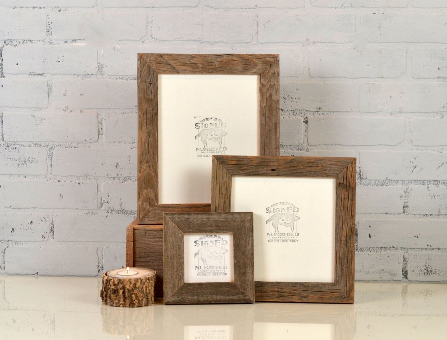 Rustic Natural Reclaimed Cedar Wood Picture Frame Choose