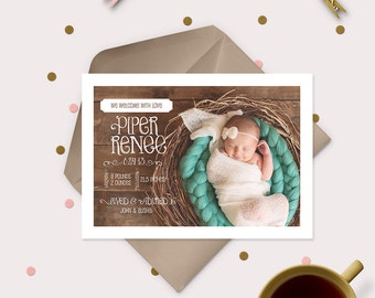 Baby Announcement Photo Cards - Whimsical