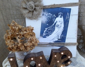 Rustic Wedding Lighted Love Sign