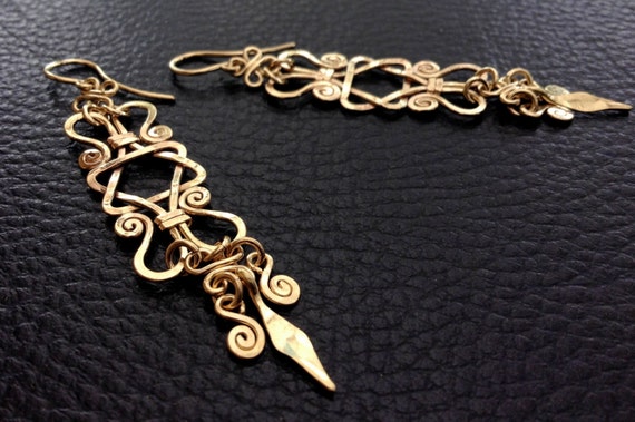 14k gold star dangle earrings jewelry