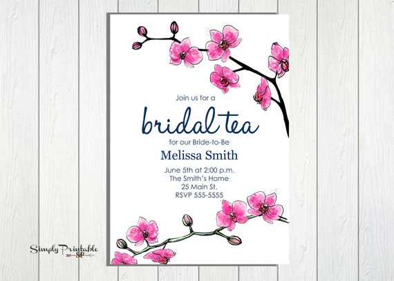 Floral Bridal Shower Invitation, Bridal Tea, Pink Shower Invite, Flower Invitation Il_570xn