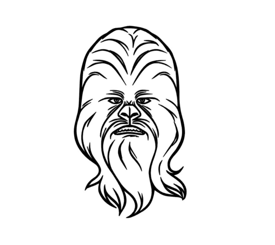 Chewbacca / Star Wars Decal by 3rdDegreeLaser on Etsy