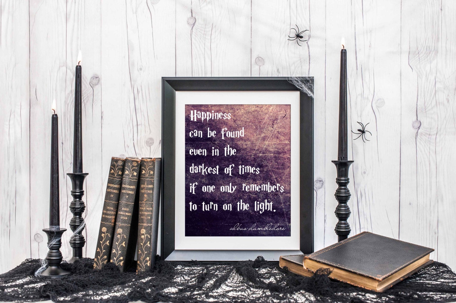 Happiness Can Be Found Dumbledore Quote Harry Potter Print