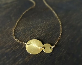Gold Necklace - Disc Jewelry - Chain Jewellery - Fashion - Trendy