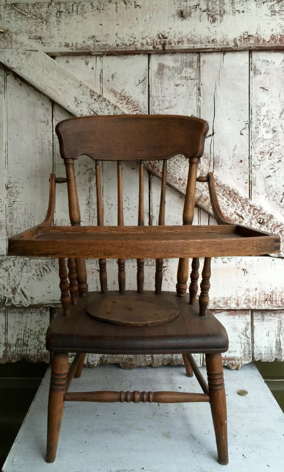 Antique wooden potty chair with tray primitive potty chair