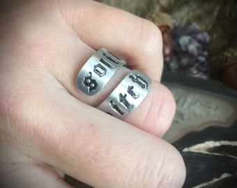 Witch Ring - Solitary Witch - Wiccan Ring - Pagan Ring - Witchcraft Ring - Wiccan Jewelry - Wicca - Pagan Jewelry - Ritual