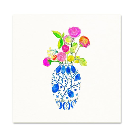 Ginger Jar Watercolor Art Print.