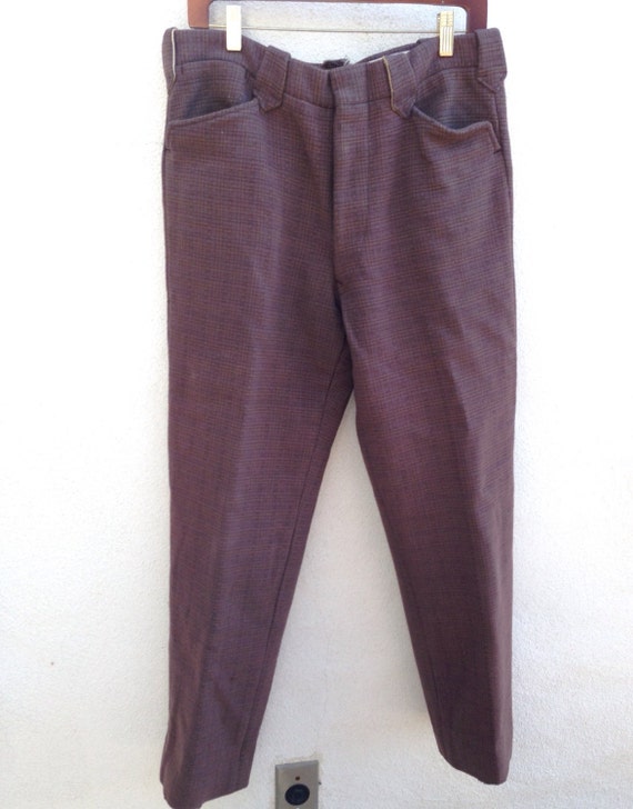 Vintage mens outdoor wool pants western Eddie Bauer brown