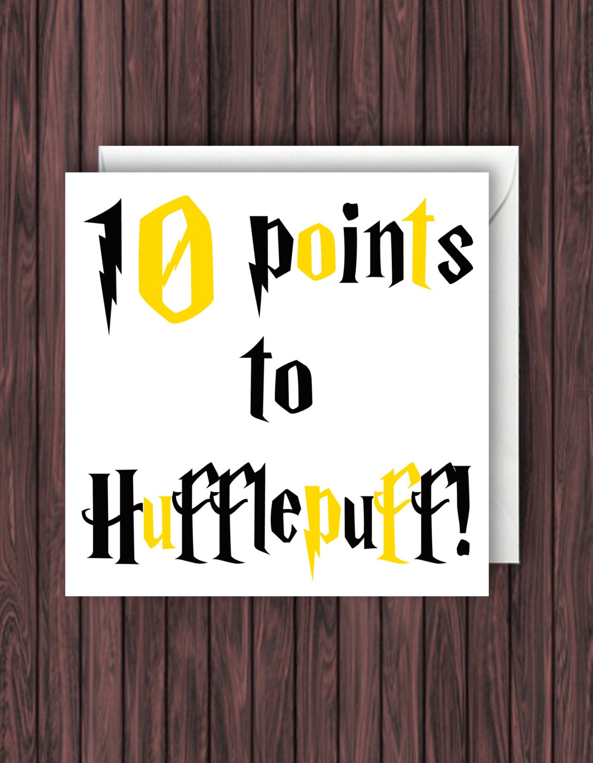 10 points to HufflePuff Harry Potter Birthday Card. Funny