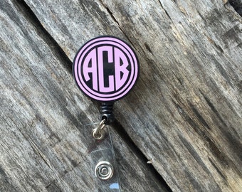 Monogram Badge Reel, Monogram Badge Holder, Monogram Badge Clip, Badge Reel, Badge Holder Retractable, Badge Reel Nurse