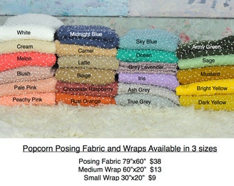 SALE 30"x20" POPCORN stretch Newborn Wraps, newborn photography, 20 colors, NEW popular wrap