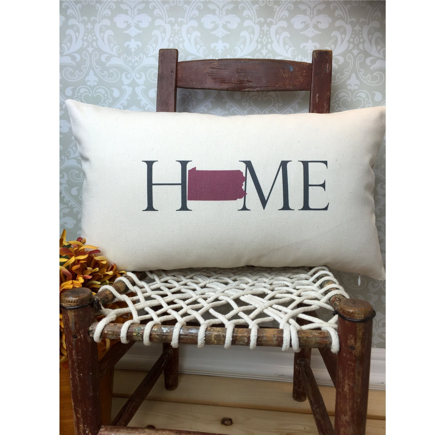 Pennsylvania Pillow Long Pillow Home Pillow State Pillow