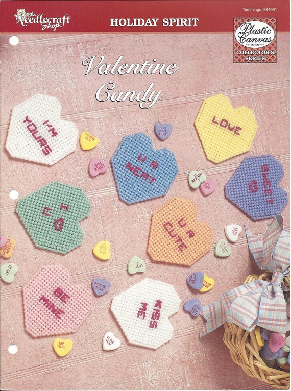 Valentine Candy Plastic Canvas Pattern Magnets Gift Tags