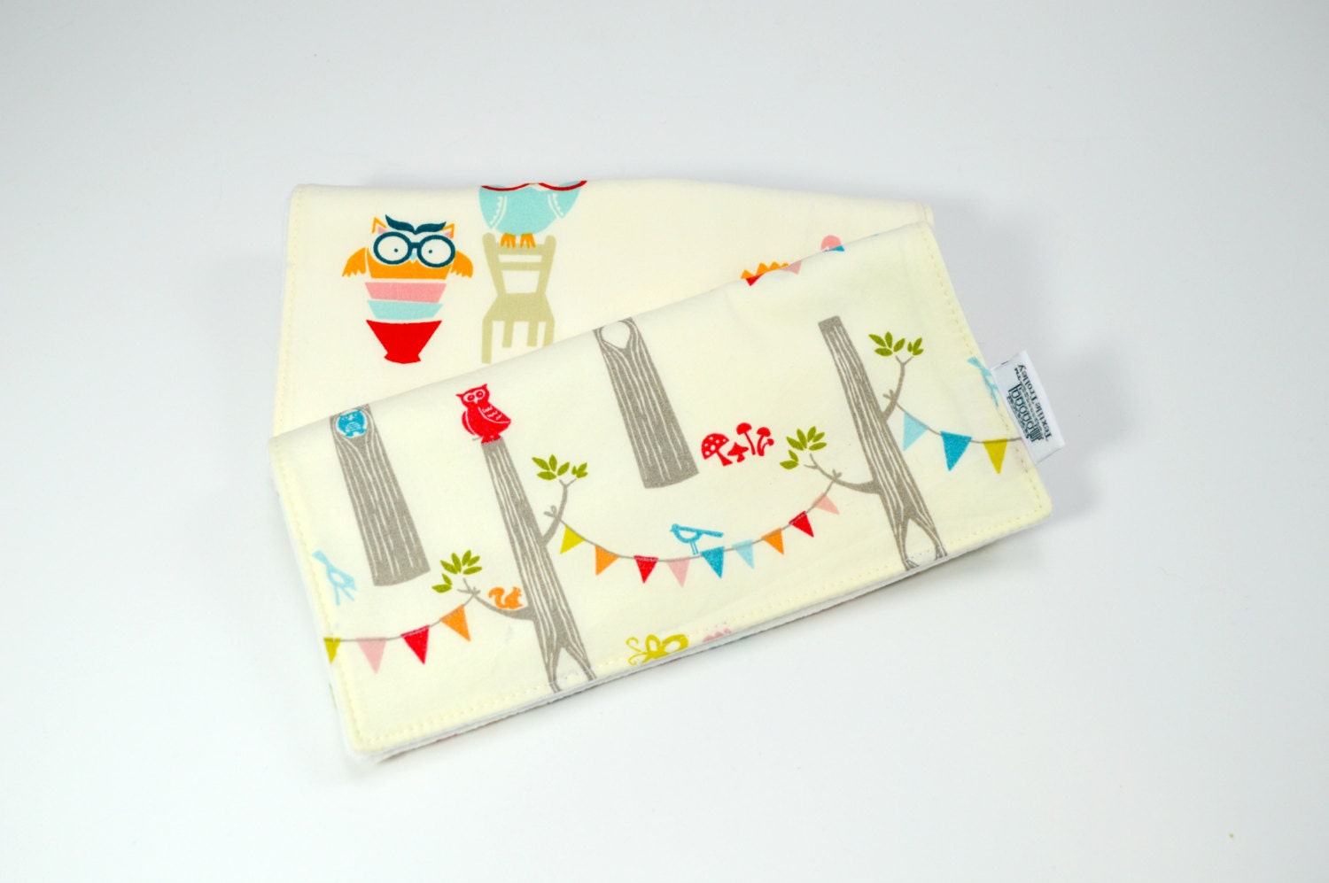 Set of 2 Organic Burp Cloths Drool Pad Burp by TextileTrolley