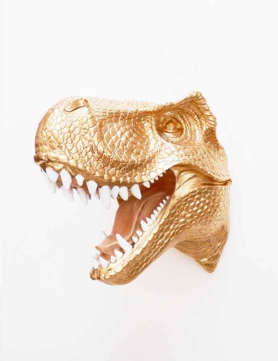 faux taxidermy dinosaur head