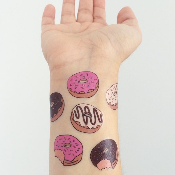 Mini Donut Temporary Tattoos
