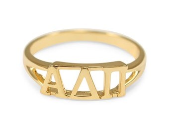 Alpha Delta Pi Sunshine Gold plated Ring //ADPi Sorority jewelry // Sorority gifts // Gifts for Her // Gift Guide // Sorority Merchandise