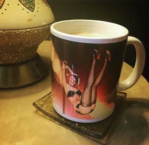 Coffee Mug Pinup MUG For coffee or tea Vintage by tinylittlehead