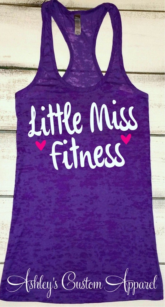 Little Miss Fitness Funny Work Out Shirt Women's Workout