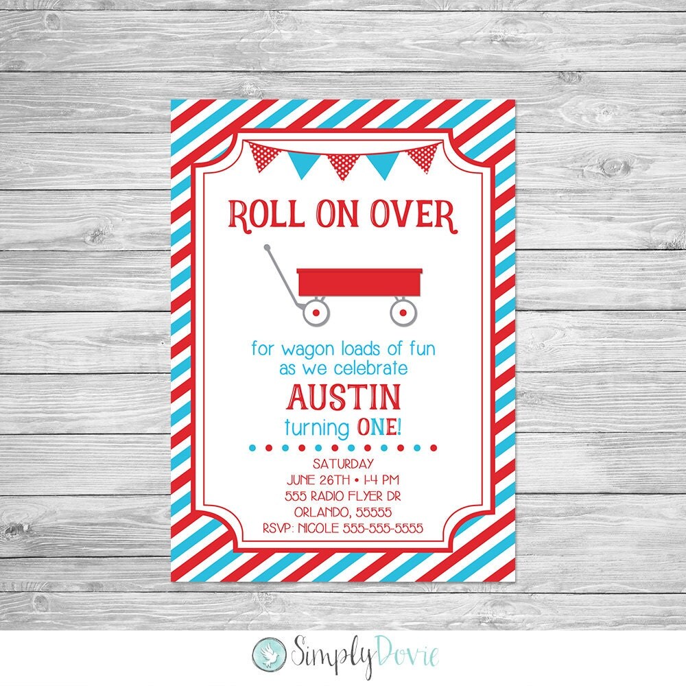 Red Wagon Birthday Invitations 7