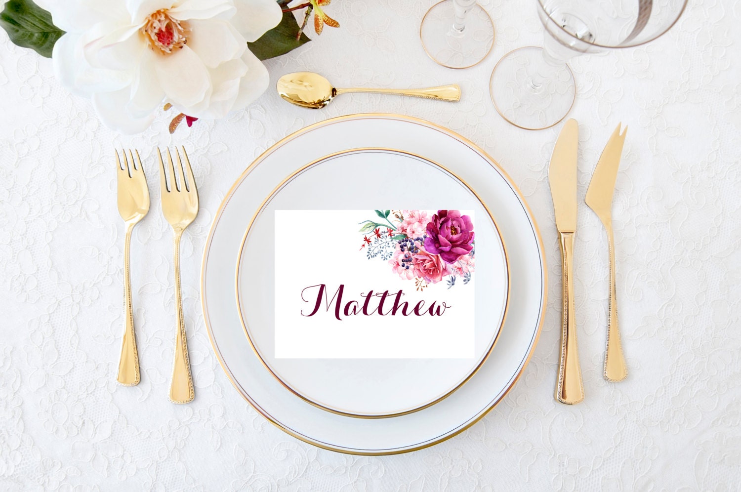 Printable Wedding Place Cards, Name Cards, Burgundy place cards ... Printable Wedding Place Cards, Name Cards, Burgundy place cards ...