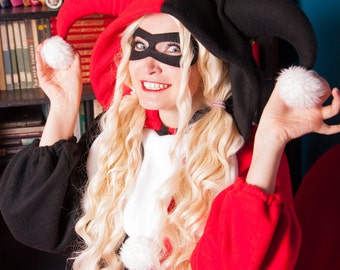 Harley Quinn inspired kigurumi. Mask is included! (adult onesie, pajama)
