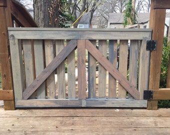 Barn Door Baby Gate, Outdoor Deck Gate, Rustic Weathered Distressed Custom Barn Door Outdoor door custom baby gate