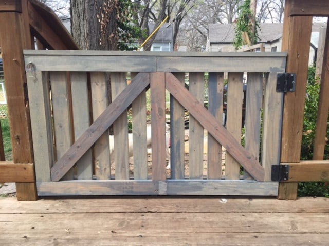 Barn Door Baby Gate Outdoor Deck Gate Rustic Weathered