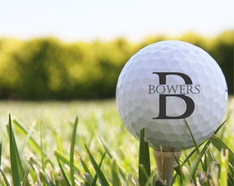 SHIPS FAST, Personalized Golf Balls, Custom Last Name Printed Golf Balls, Choose Your Quantity, Golf Themed Wedding Gift, Favors - S12
