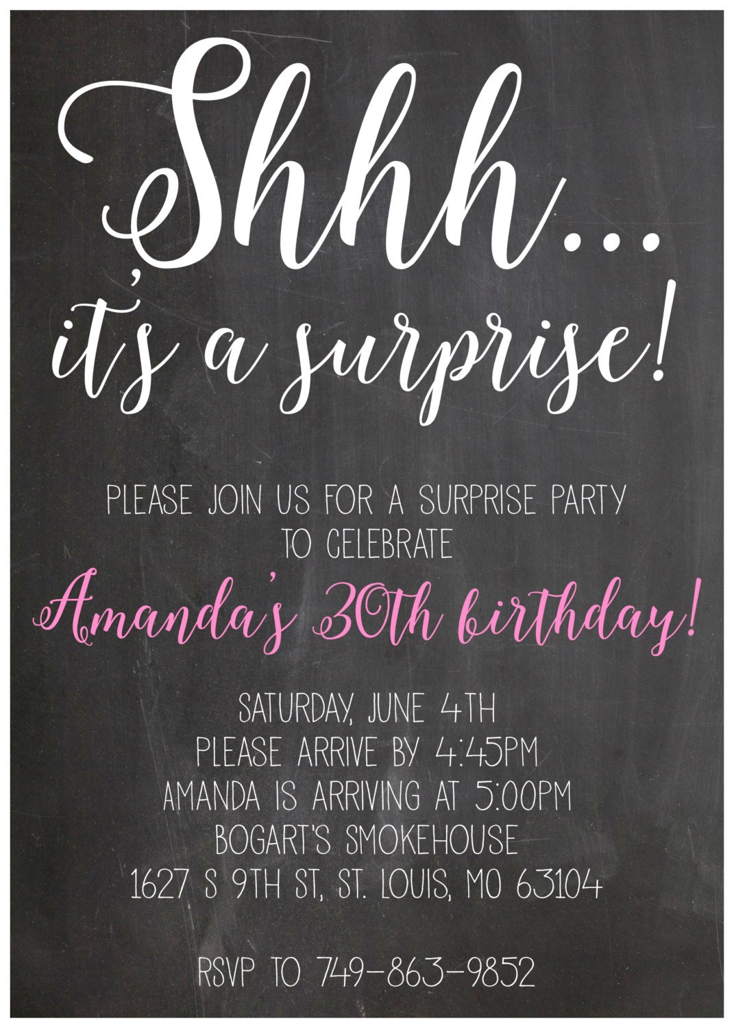 Shhh It's A Surprise Party Invitations 8