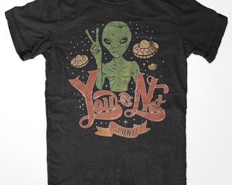 Alien - Alien Shirt - Alien Tee - Alien T-shirt - Alien T Shirt - Alien T-shirt - Alien Head shirt - Alien Heads shirt - Peace - Not Alone