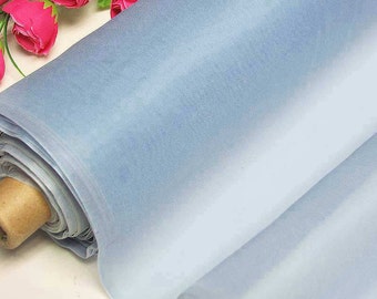 Silk Organza Fabric Light Blue Pure Natural Silk Material for Wedding Bridal Dress (za 60 X Yards /Meter or samples) online